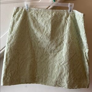 Loft Pale Green Pencil Skirt